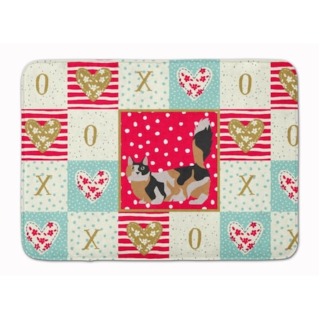 Carolines Treasures 19 x 27 in. Munchkin No.3 Cat Love Machine Washable Memory Foam Mat CK5652RUG